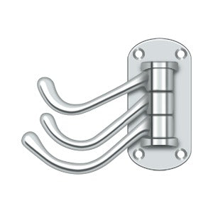 polished chrome swivel hook