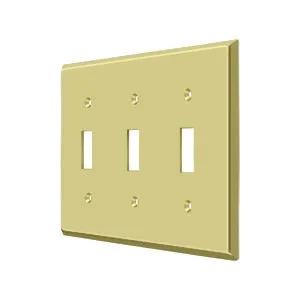 Deltana Switch Plate, Triple Standard by Deltana
