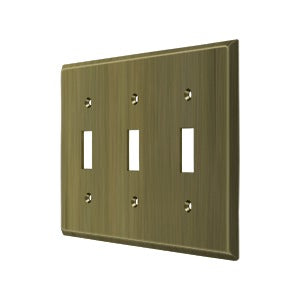Deltana Switch Plate, Triple Standard