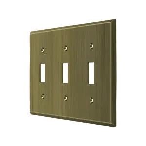 Deltana Switch Plate, Triple Standard by Deltana