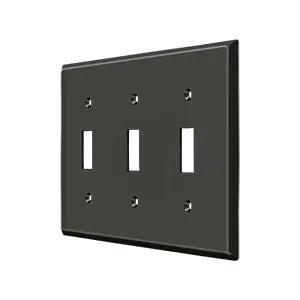Deltana Switch Plate, Triple Standard by Deltana