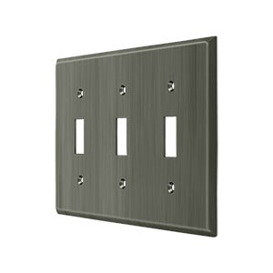 Deltana Switch Plate, Triple Standard