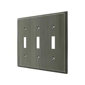 Deltana Switch Plate, Triple Standard by Deltana