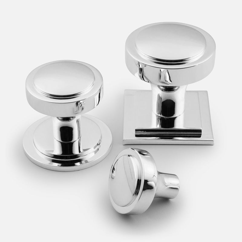 polished chrome knob