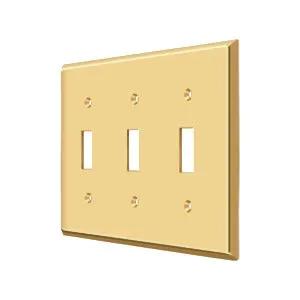 Deltana Switch Plate, Triple Standard by Deltana