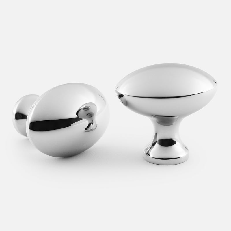 polished chrome knob