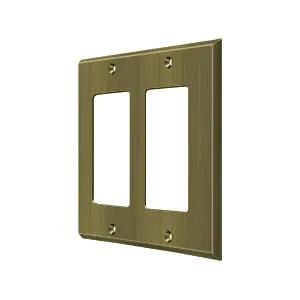 Deltana Switch Plate, Double Rocker by Deltana