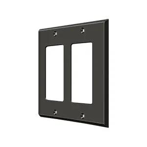 Deltana Switch Plate, Double Rocker by Deltana