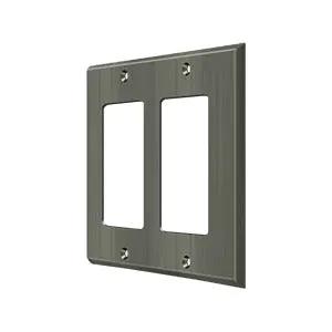 Deltana Switch Plate, Double Rocker by Deltana