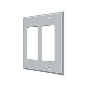 Deltana Switch Plate, Double Rocker by Deltana