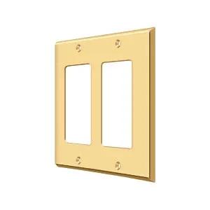Deltana Switch Plate, Double Rocker by Deltana