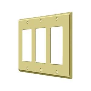 Deltana Switch Plate, Triple Rocker by Deltana