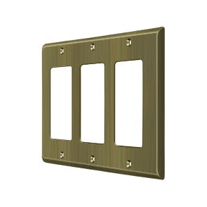 Deltana Switch Plate, Triple Rocker