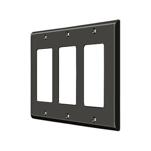Deltana Switch Plate, Triple Rocker