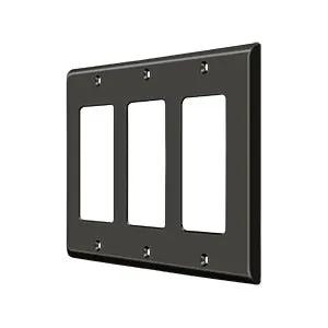 Deltana Switch Plate, Triple Rocker by Deltana