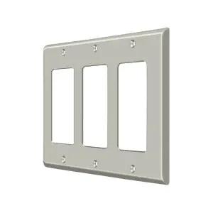 Deltana Switch Plate, Triple Rocker by Deltana