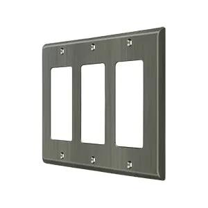 Deltana Switch Plate, Triple Rocker by Deltana