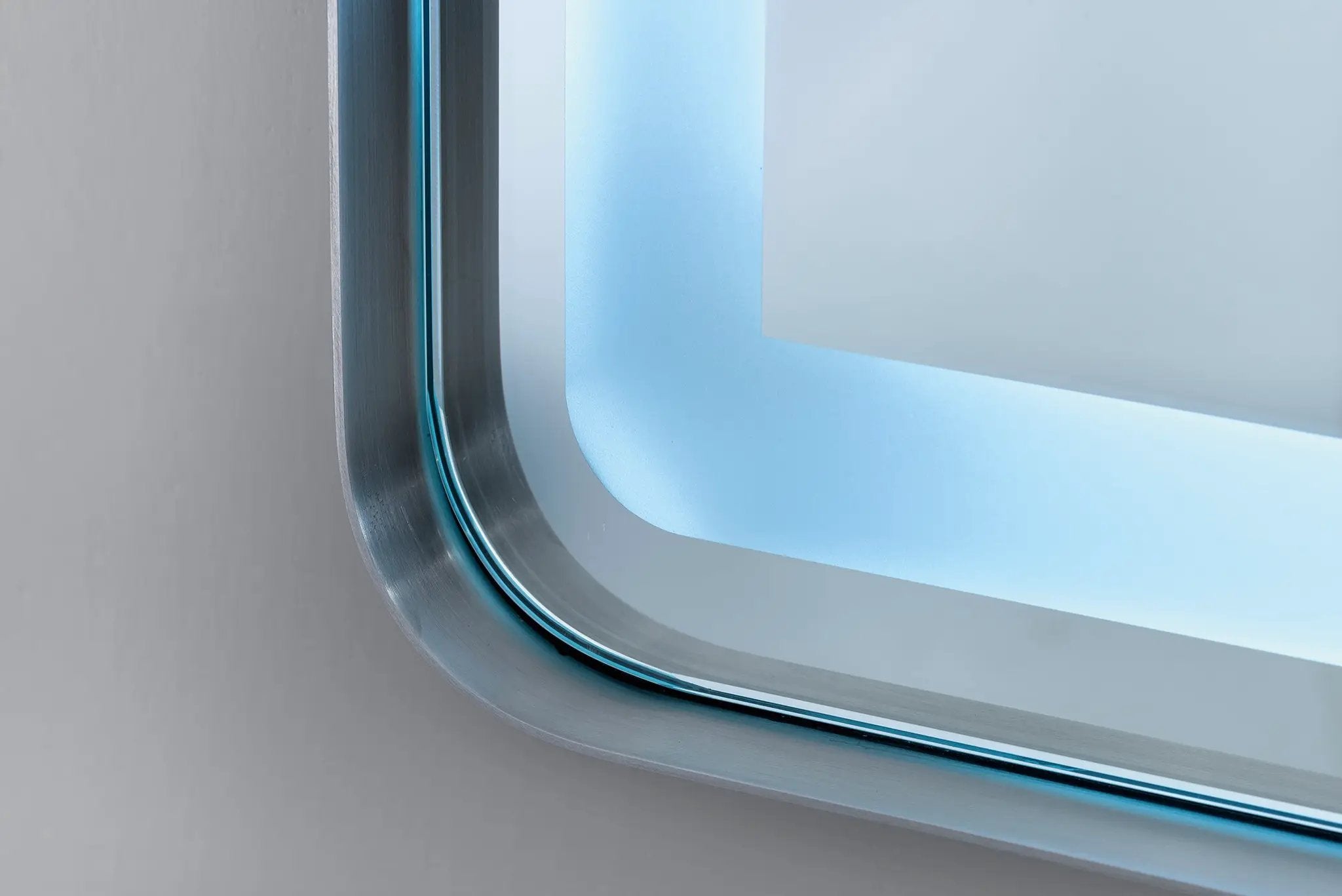 brushed nickel mirror