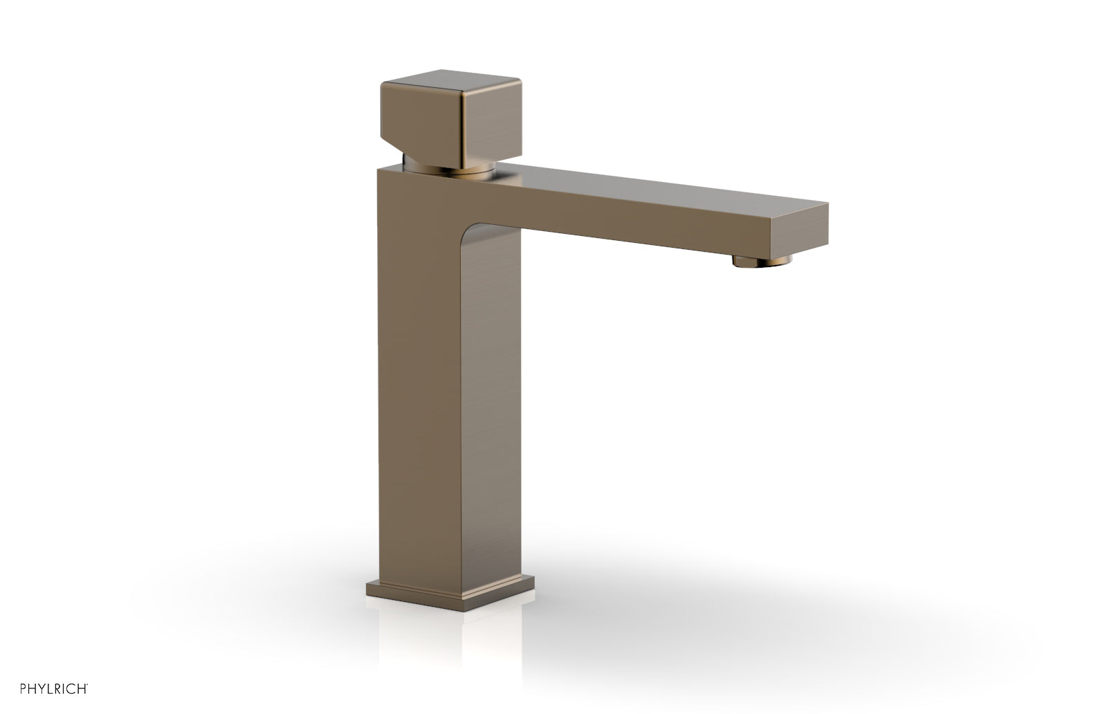 Phylrich MIX Single Hole Lavatory Faucet, Cube Handle by Phylrich