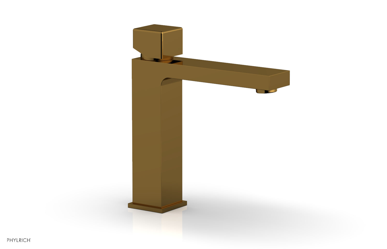 Phylrich MIX Single Hole Lavatory Faucet, Cube Handle by Phylrich