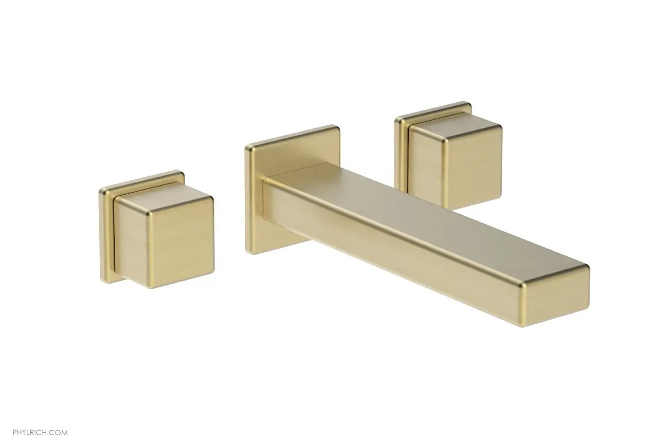 Phylrich MIX Wall Lavatory Set - Cube Handles by Phylrich