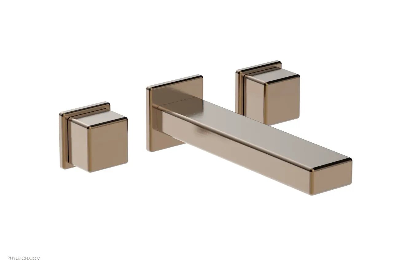 Phylrich MIX Wall Lavatory Set - Cube Handles by Phylrich