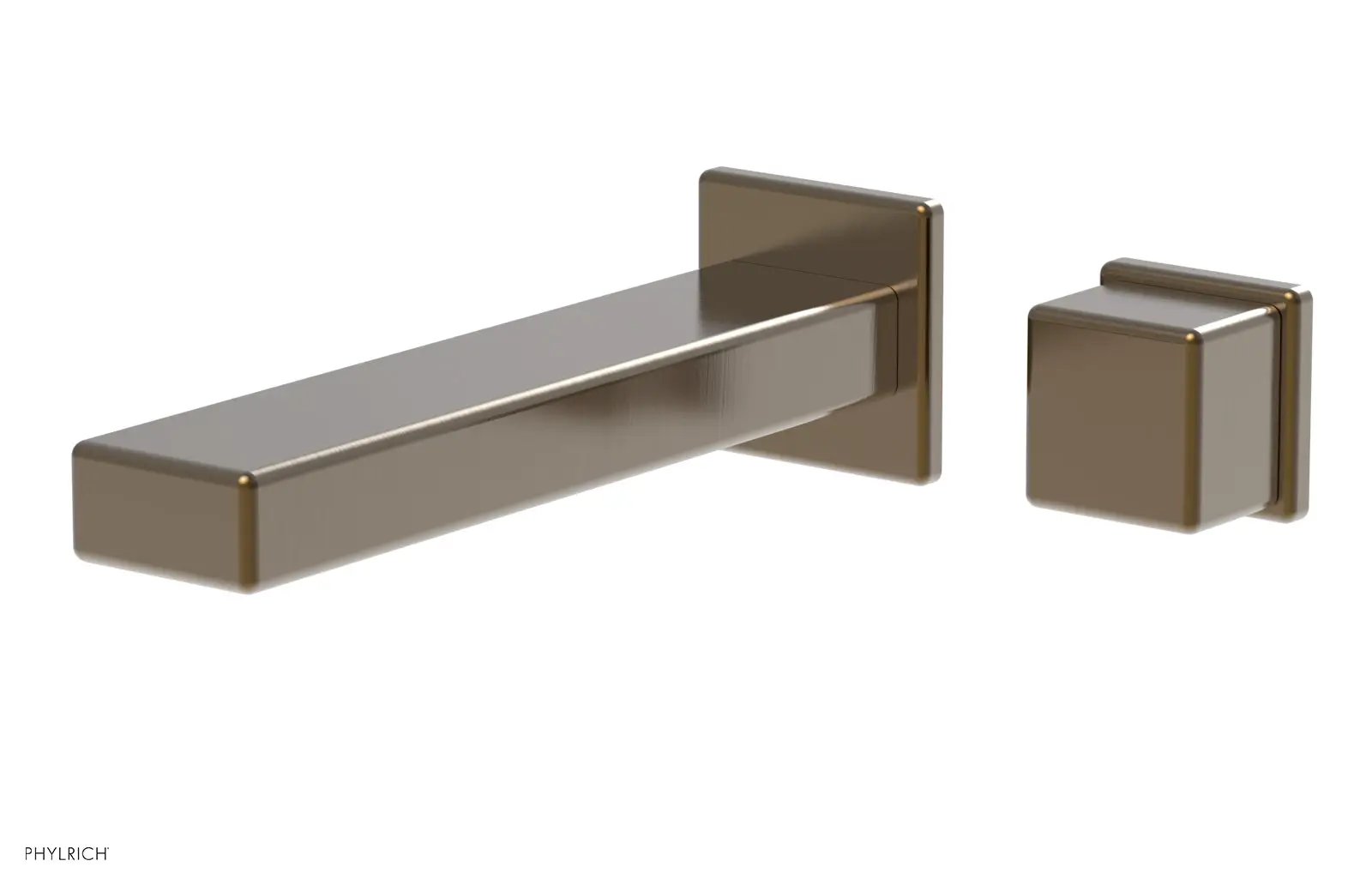 Phylrich MIX Single Handle Wall Lavatory Set - Cube Handle by Phylrich
