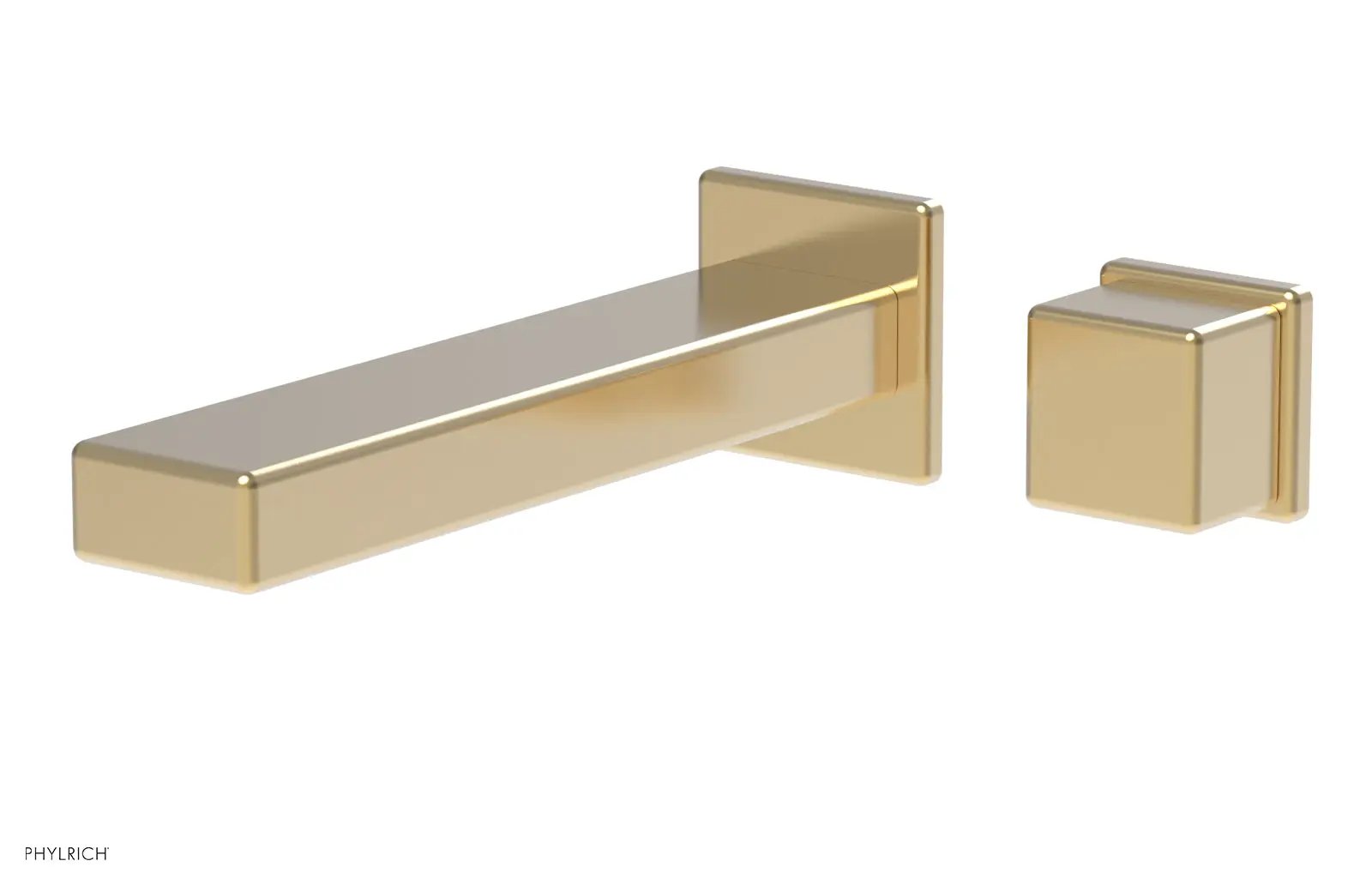 Phylrich MIX Single Handle Wall Lavatory Set - Cube Handle by Phylrich