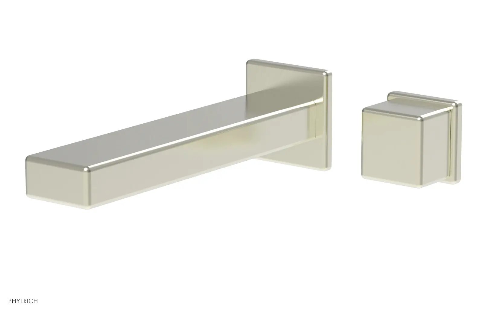 Phylrich MIX Single Handle Wall Lavatory Set - Cube Handle by Phylrich