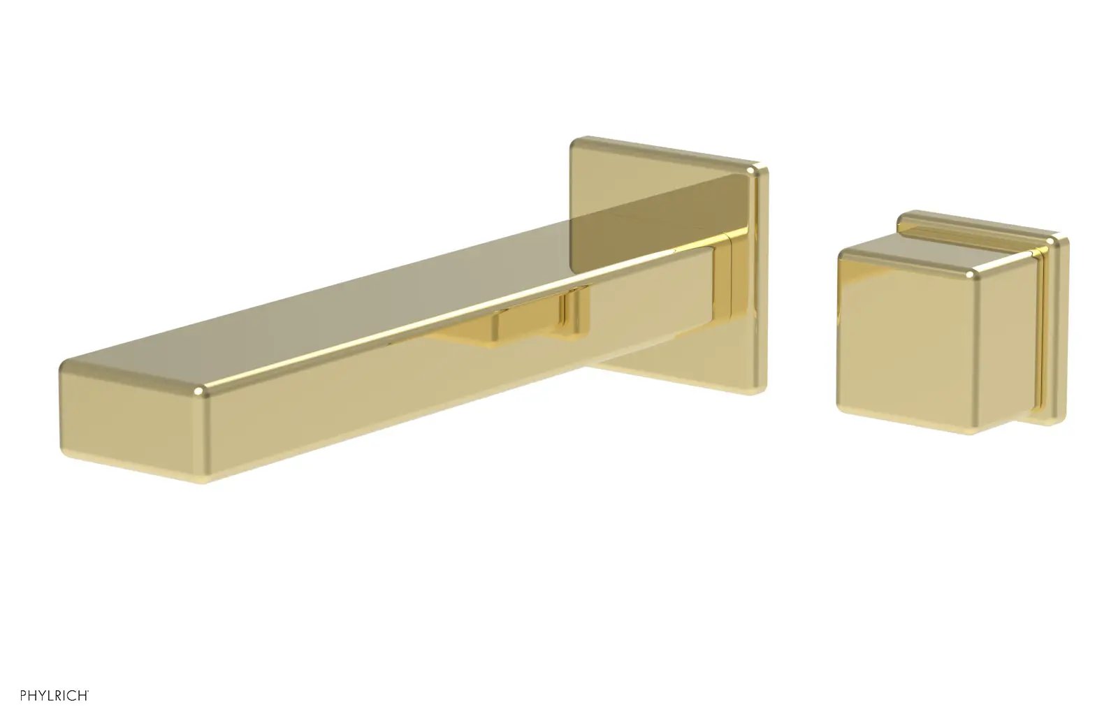 Phylrich MIX Single Handle Wall Lavatory Set - Cube Handle by Phylrich