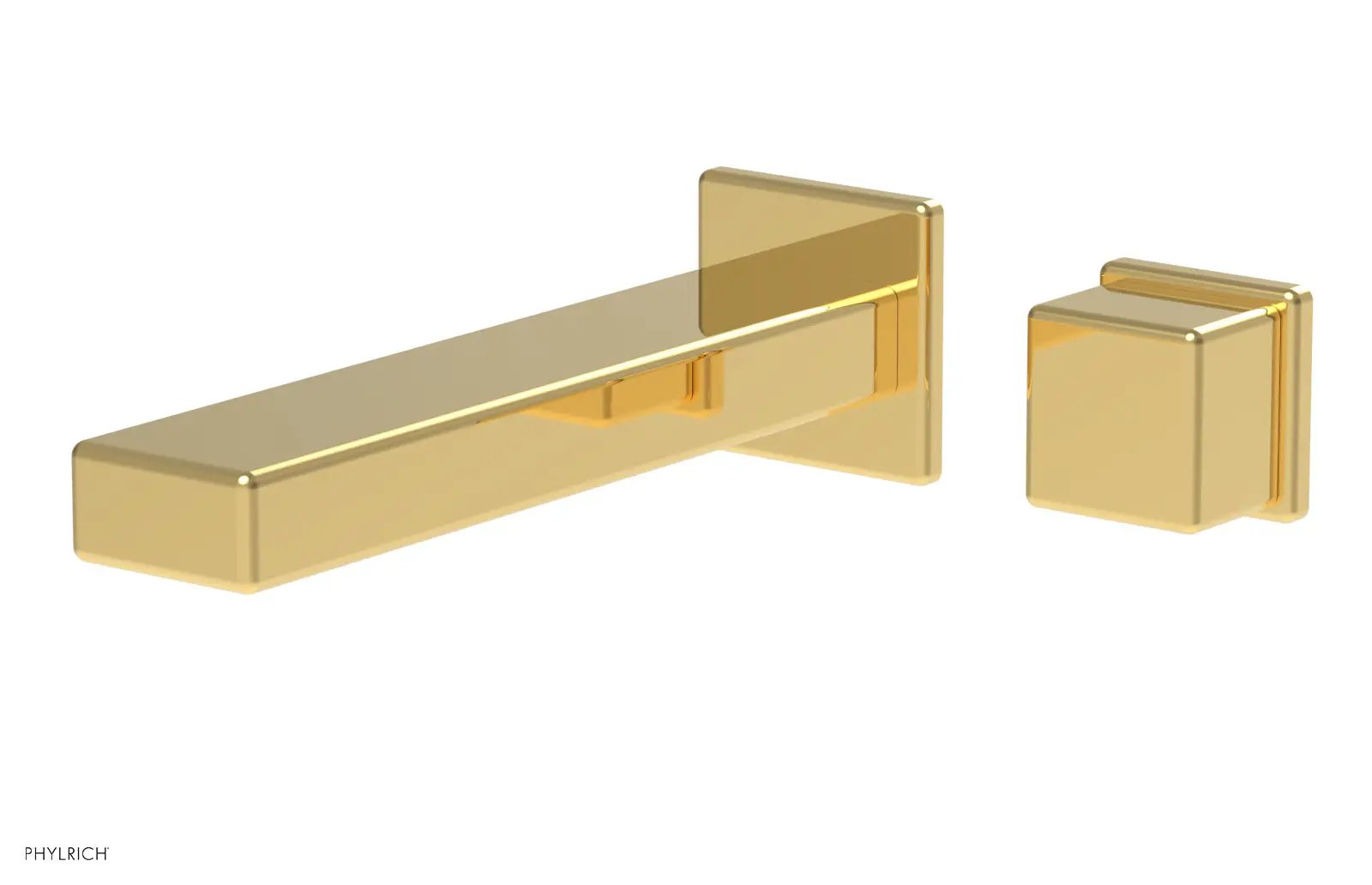 Phylrich MIX Single Handle Wall Lavatory Set - Cube Handle by Phylrich