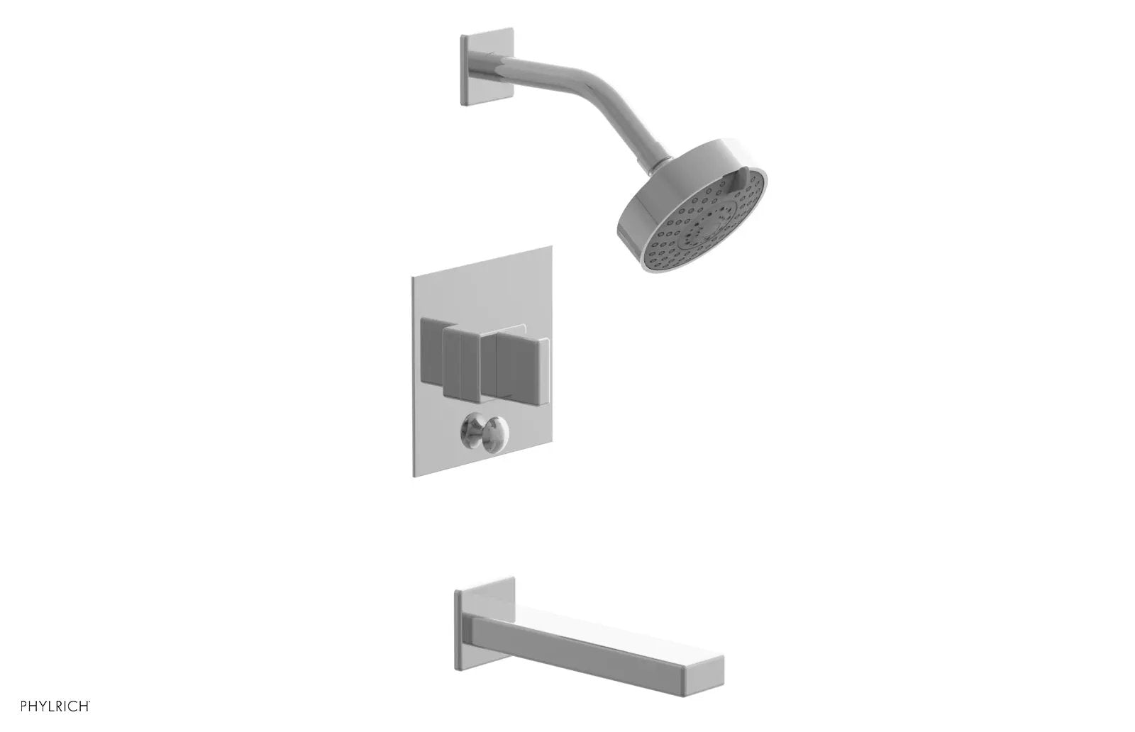 polished chrome shower set
