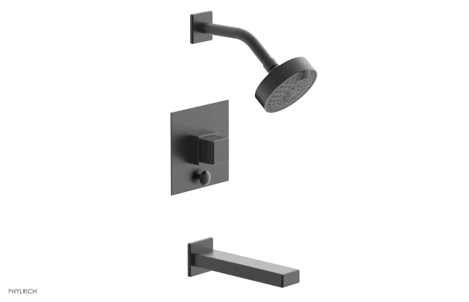 Phylrich MIX Pressure Balance Tub and Shower Set - Cube Handle by Phylrich