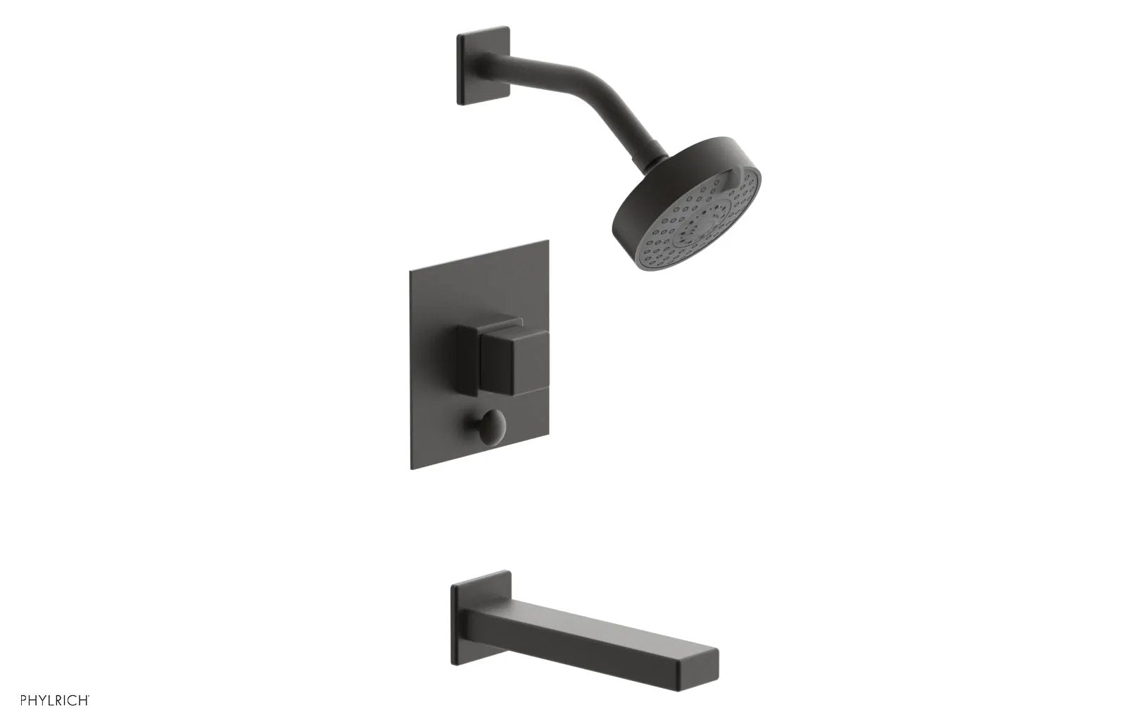 Phylrich MIX Pressure Balance Tub and Shower Set - Cube Handle by Phylrich