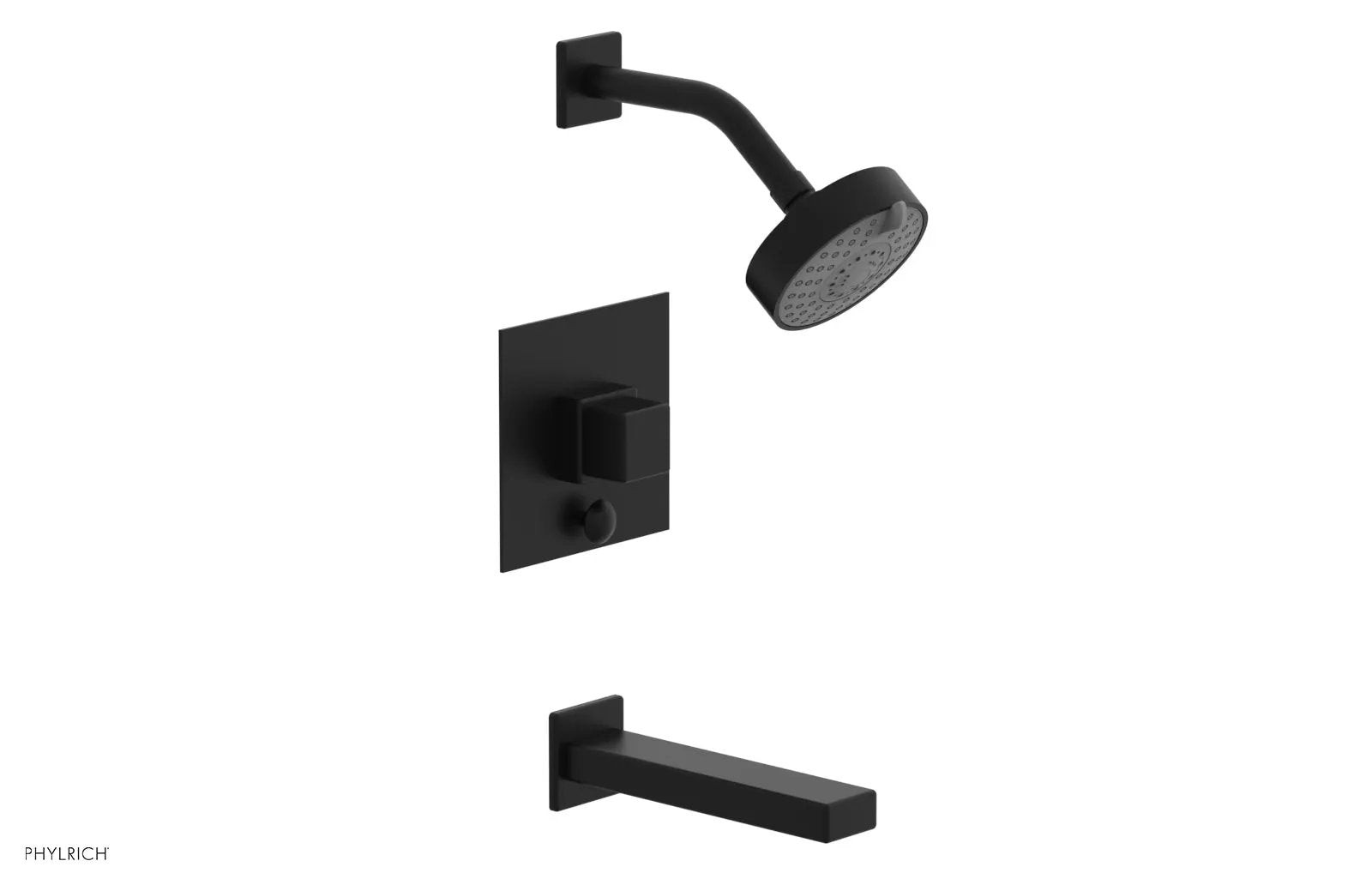 Phylrich MIX Pressure Balance Tub and Shower Set - Cube Handle by Phylrich
