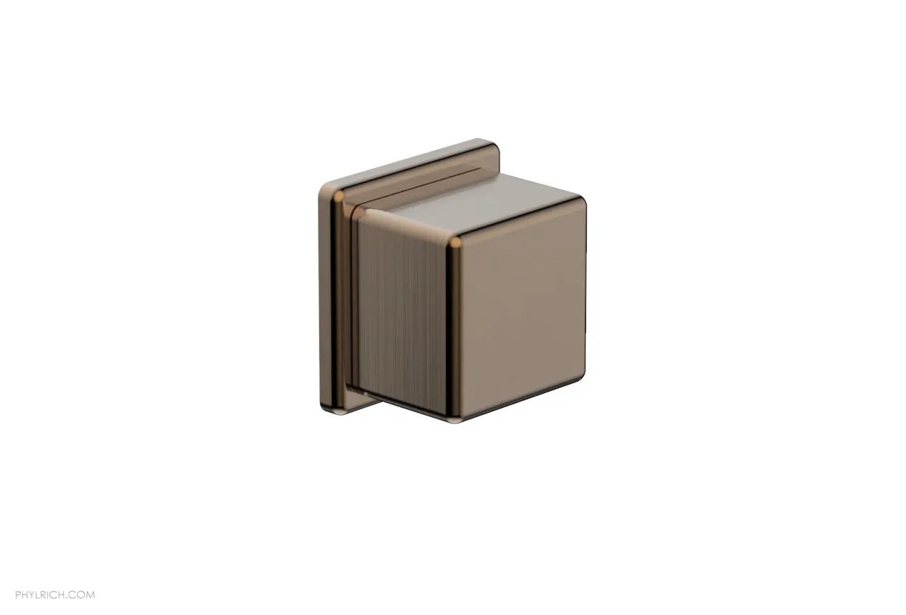 Phylrich MIX Volume Control/Diverter Trim - Cube Handle by Phylrich