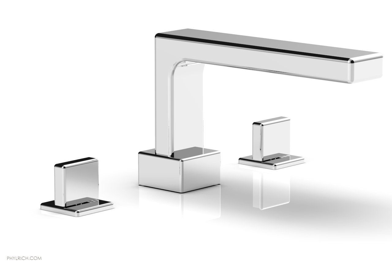 polished chrome deck tub set