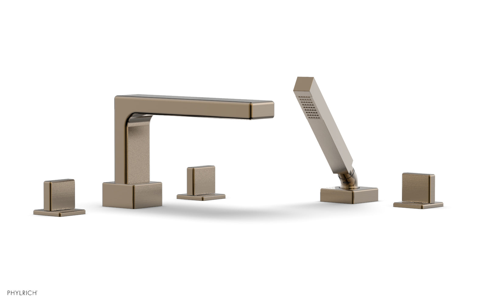 Phylrich MIX Deck Tub Set with Hand Shower - Blade Handles