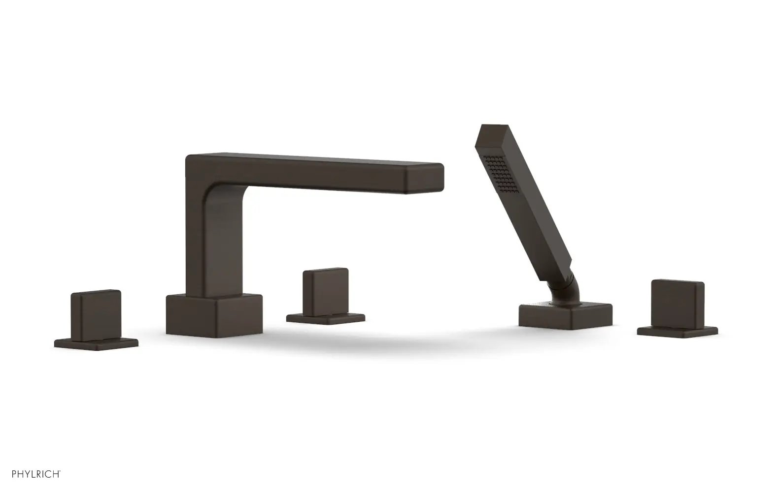 Phylrich MIX Deck Tub Set with Hand Shower - Blade Handles by Phylrich