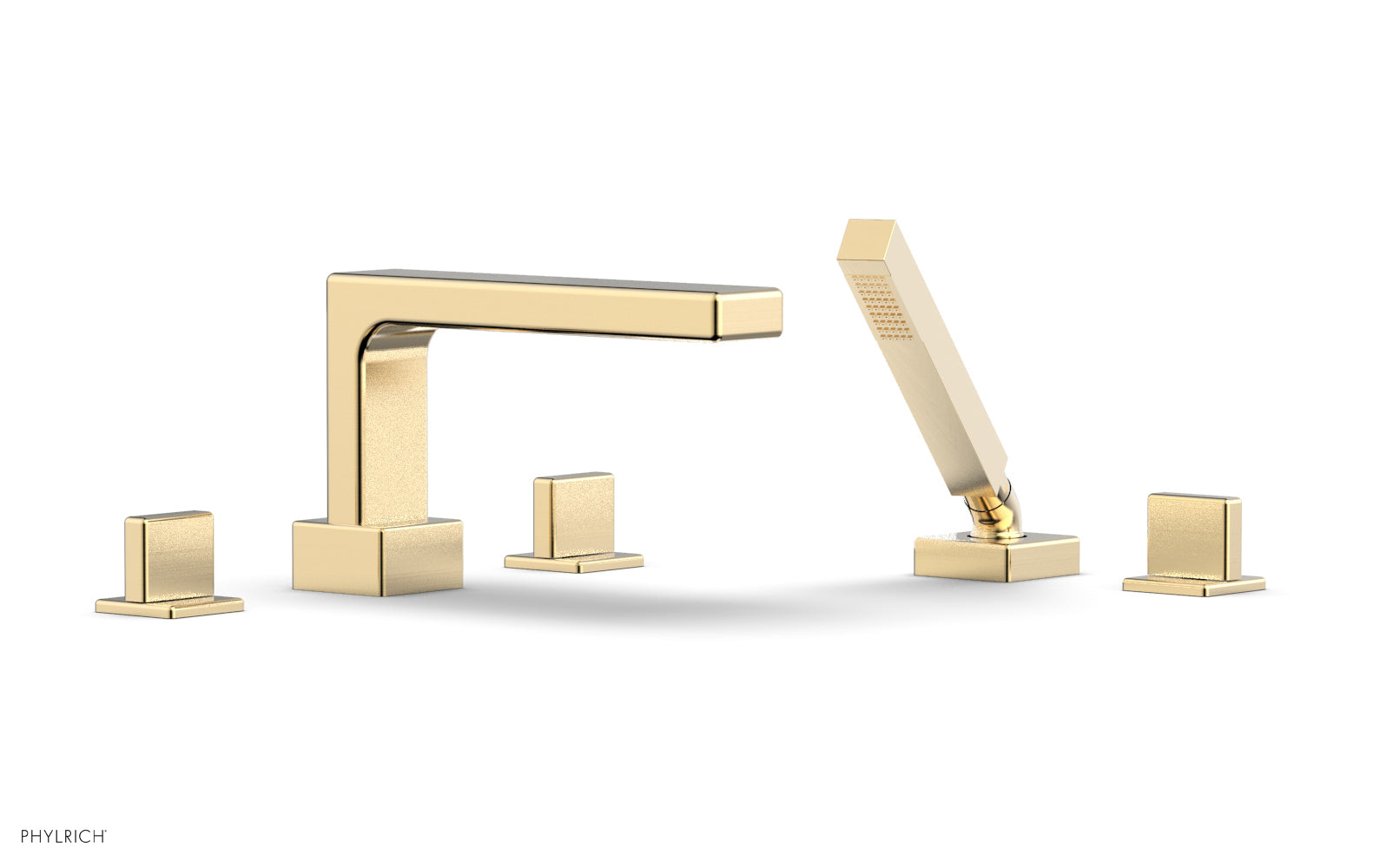 Phylrich MIX Deck Tub Set with Hand Shower - Blade Handles