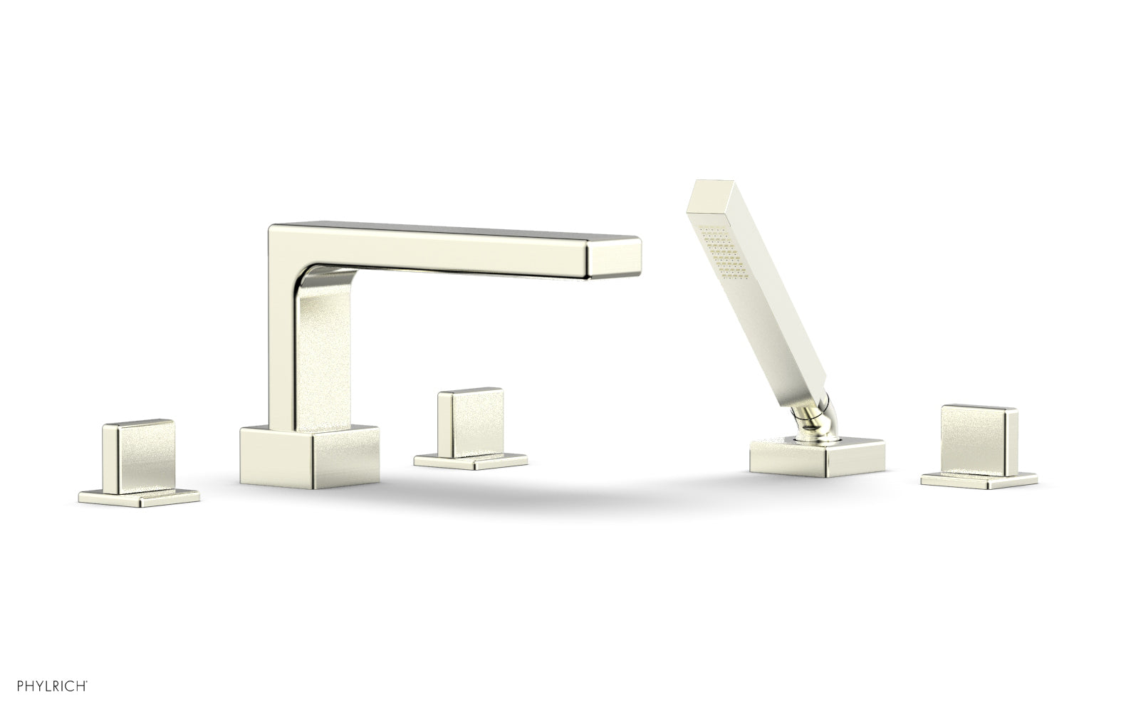 Phylrich MIX Deck Tub Set with Hand Shower - Blade Handles