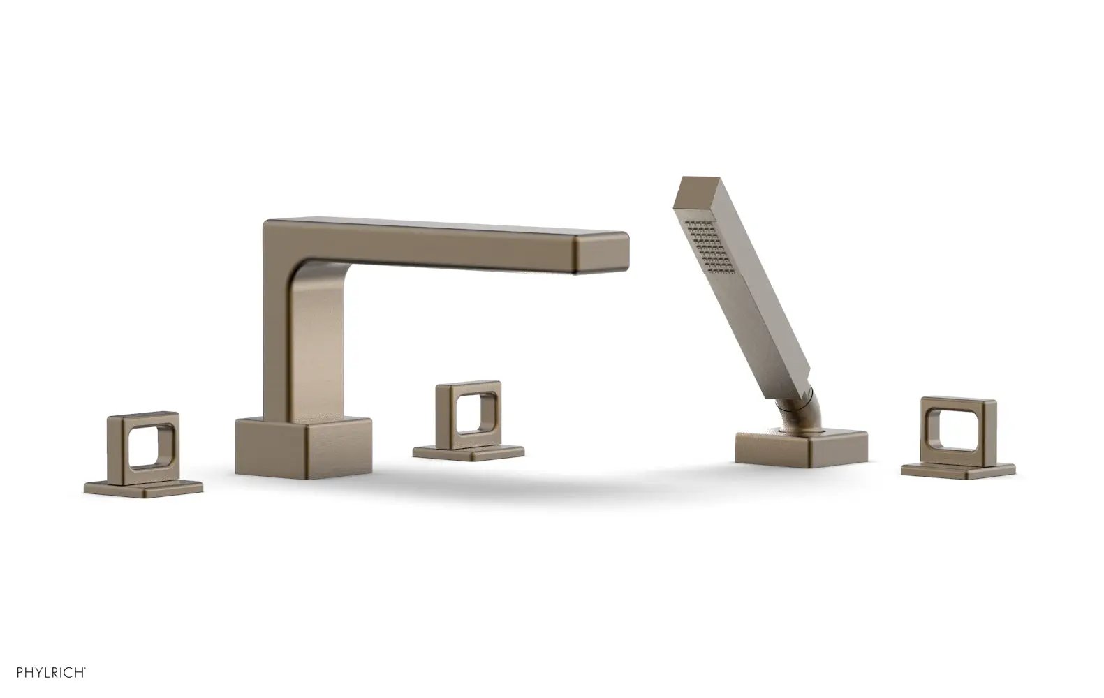 Phylrich MIX Deck Tub Set with Hand Shower - Ring Handles by Phylrich