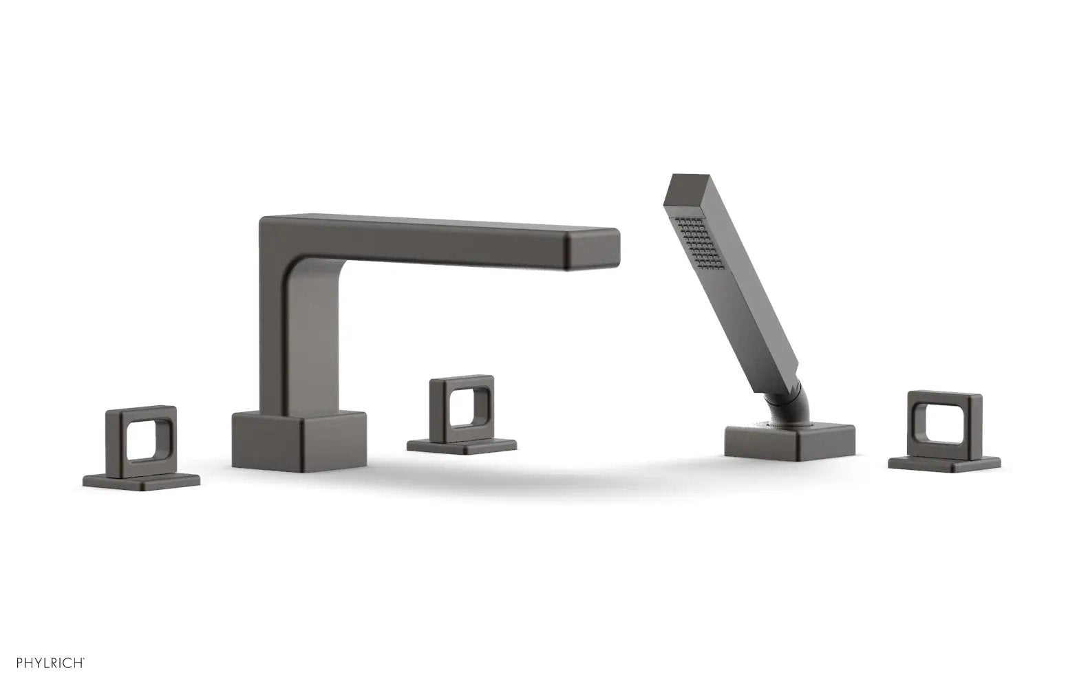 Phylrich MIX Deck Tub Set with Hand Shower - Ring Handles by Phylrich