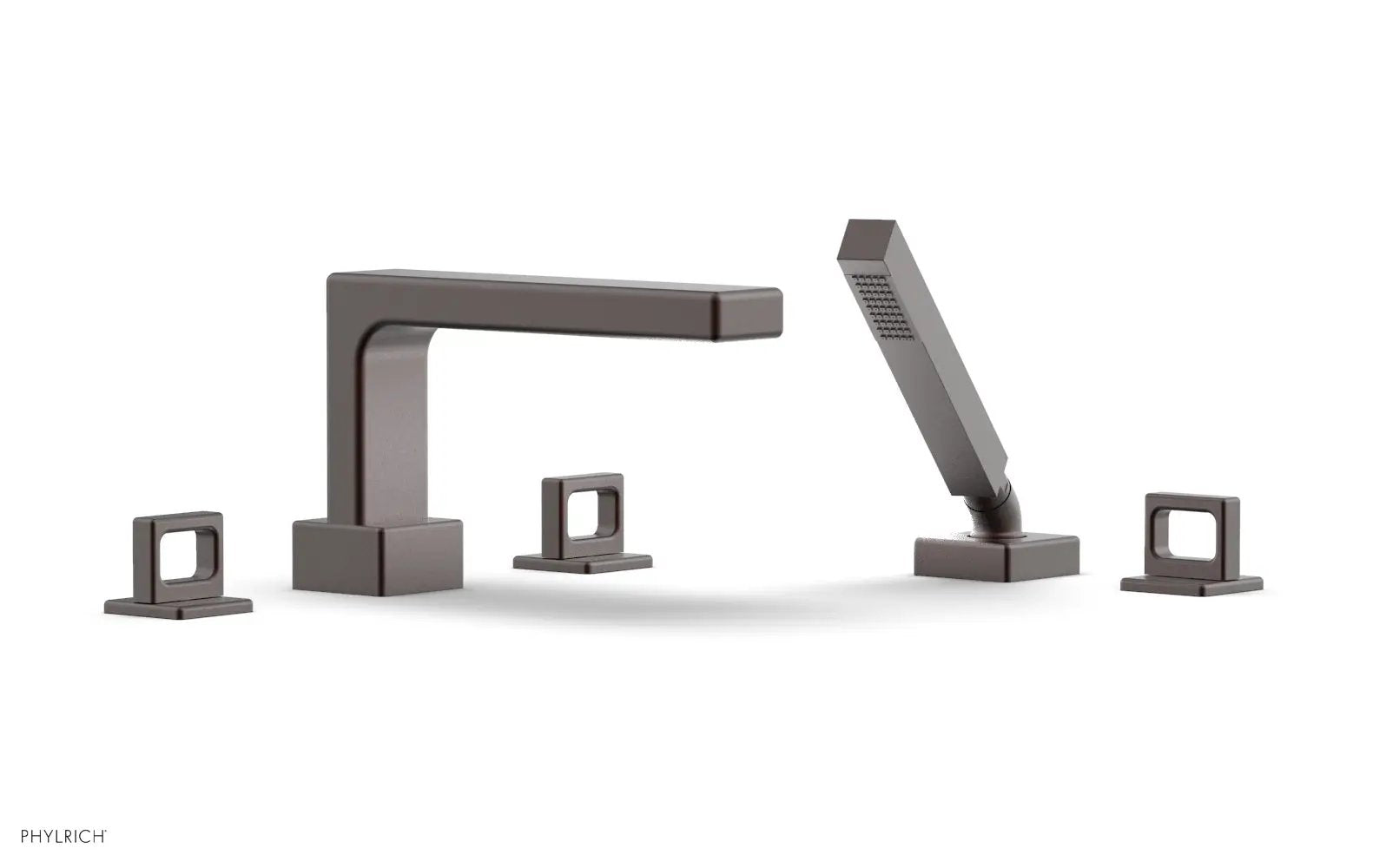 Phylrich MIX Deck Tub Set with Hand Shower - Ring Handles by Phylrich