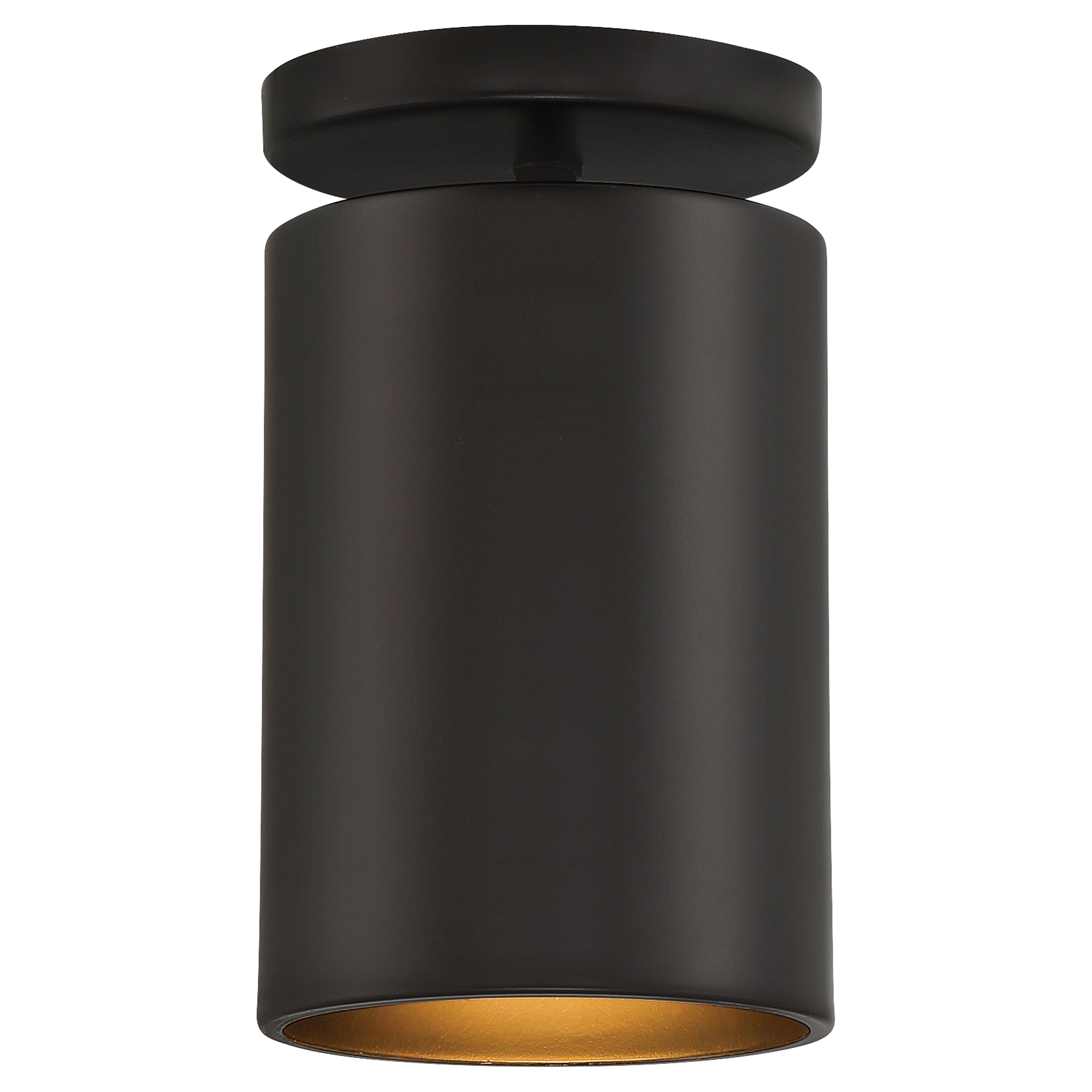 matte black led semi flush pendant