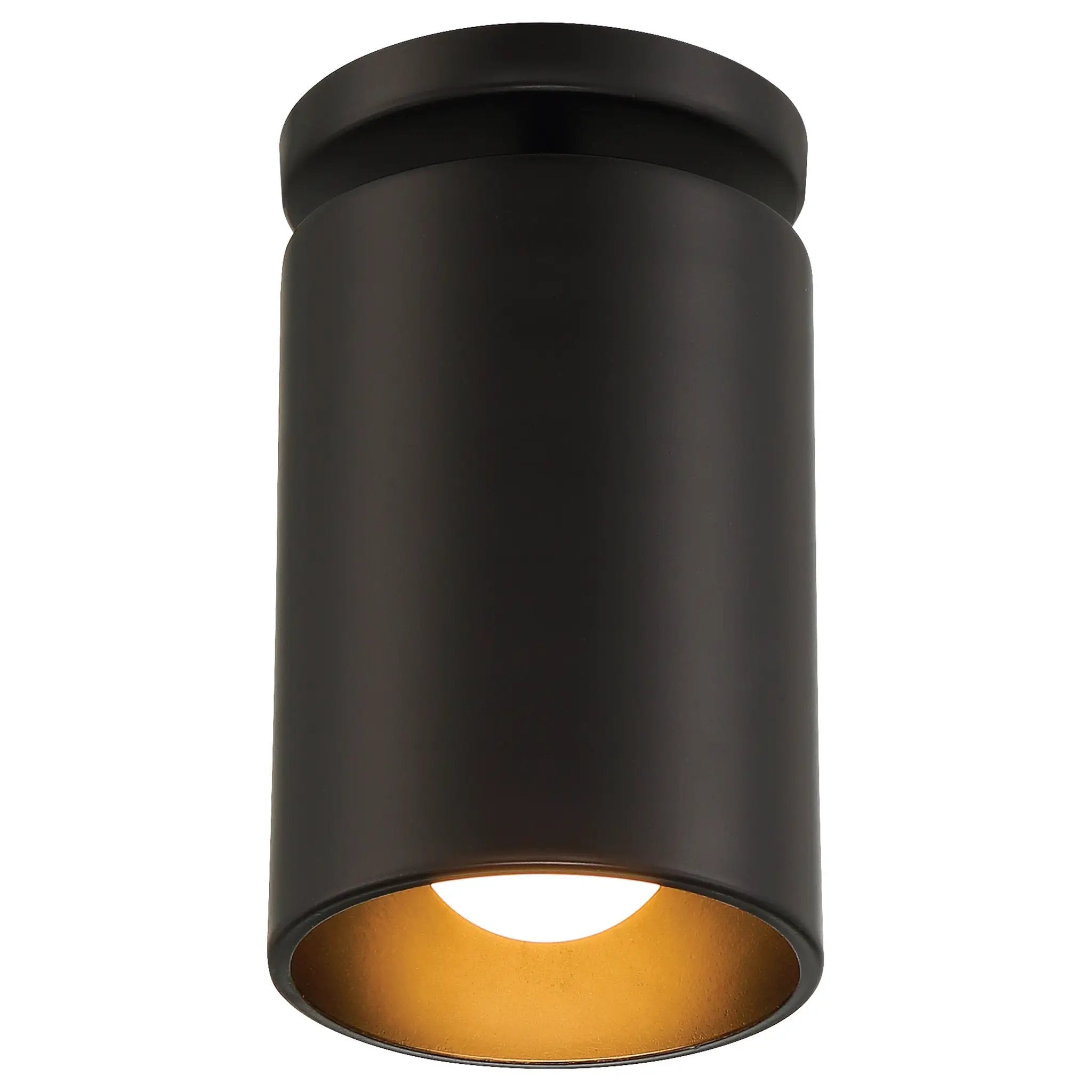 matte black led semi flush pendant