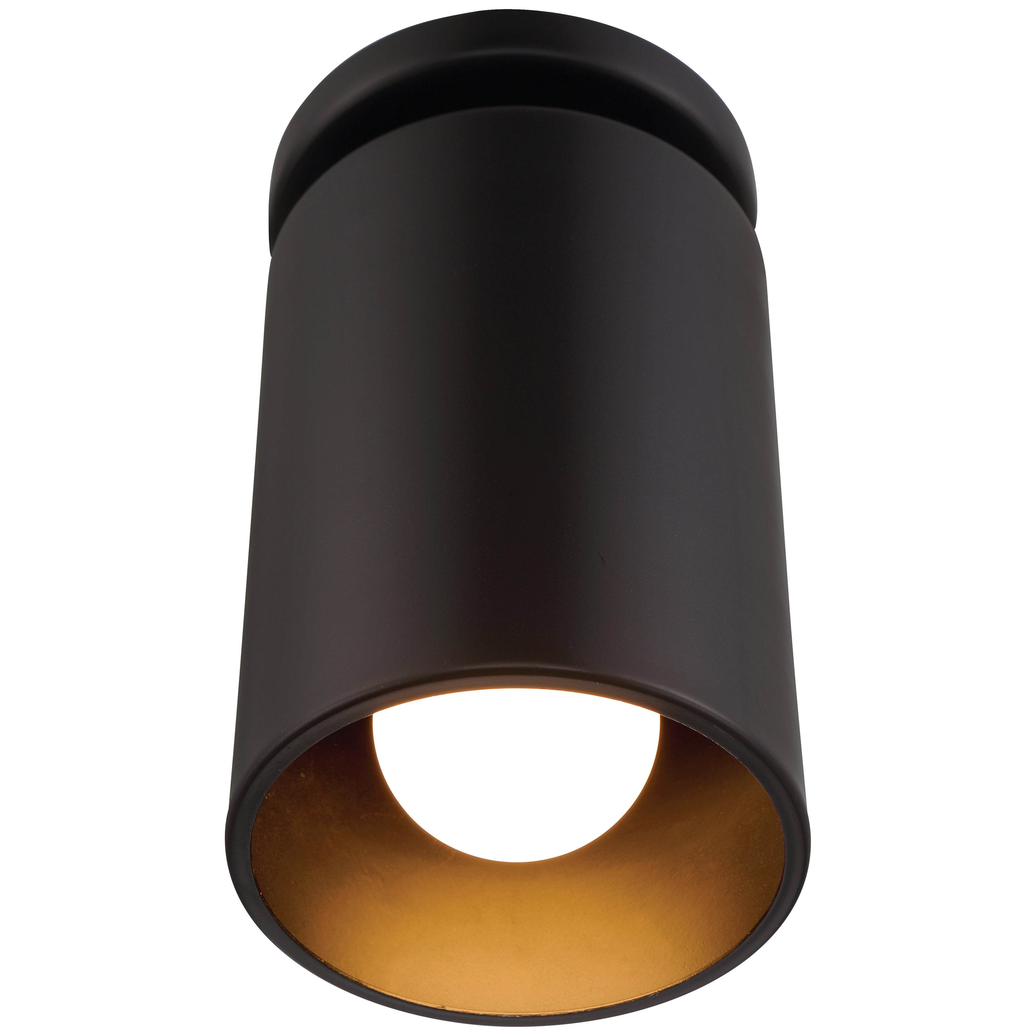 matte black led semi flush pendant