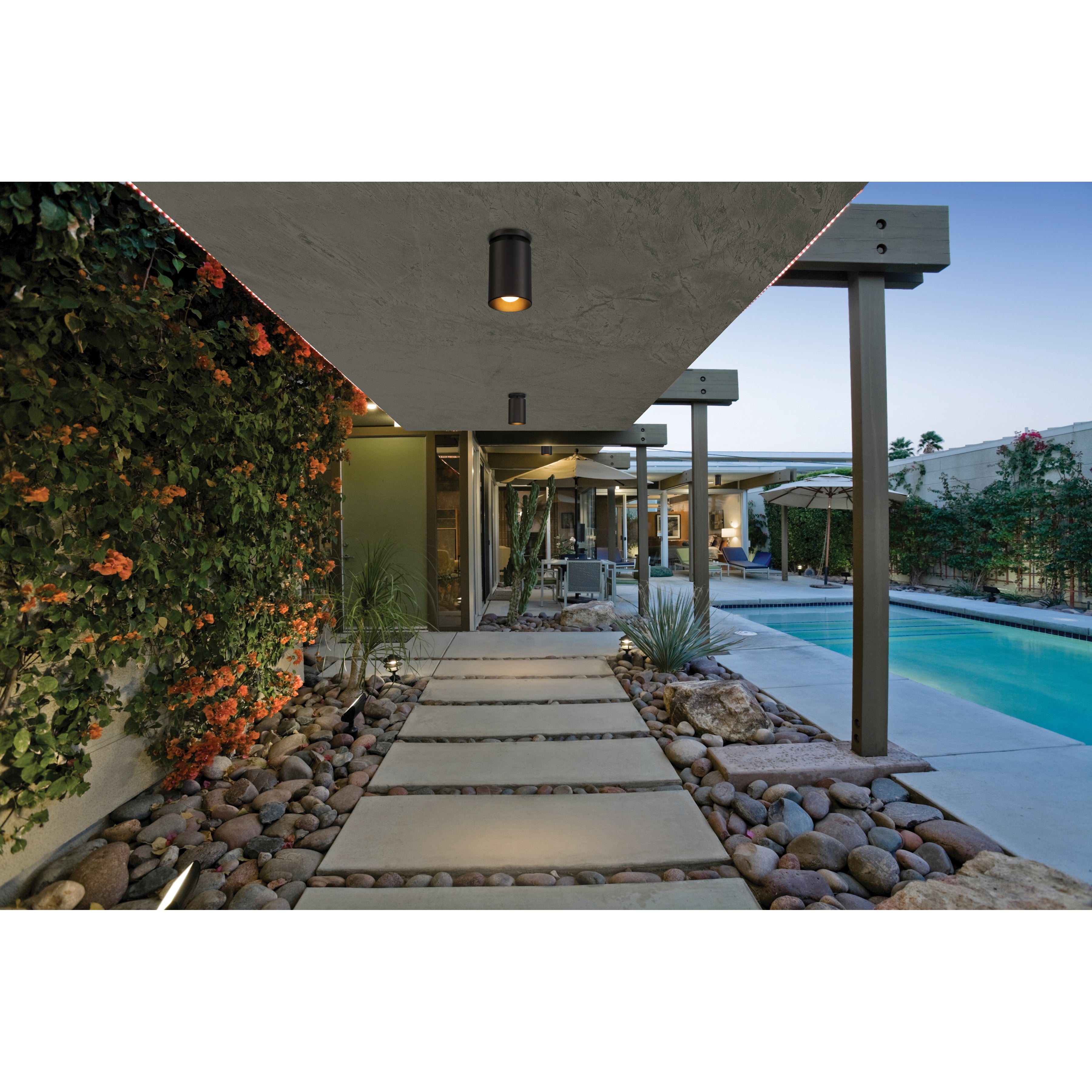 matte black led semi flush pendant