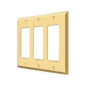 Deltana Switch Plate, Triple Rocker by Deltana