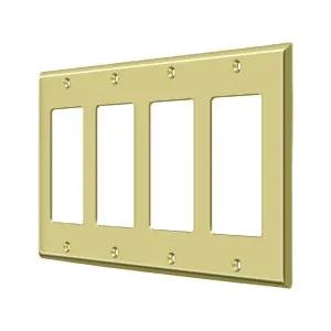 Deltana Switch Plate, Quadruple Rocker by Deltana